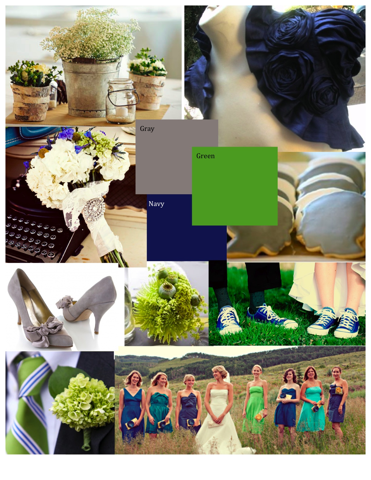 blue and green wedding theme